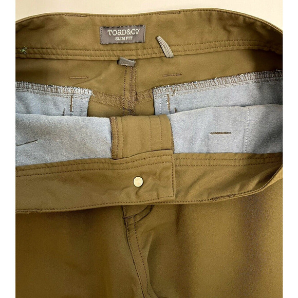 Toad&Co Light trail Lean Pant Men's Size 32 Taupe Olive Cargo Pants - Picture 6 of 12